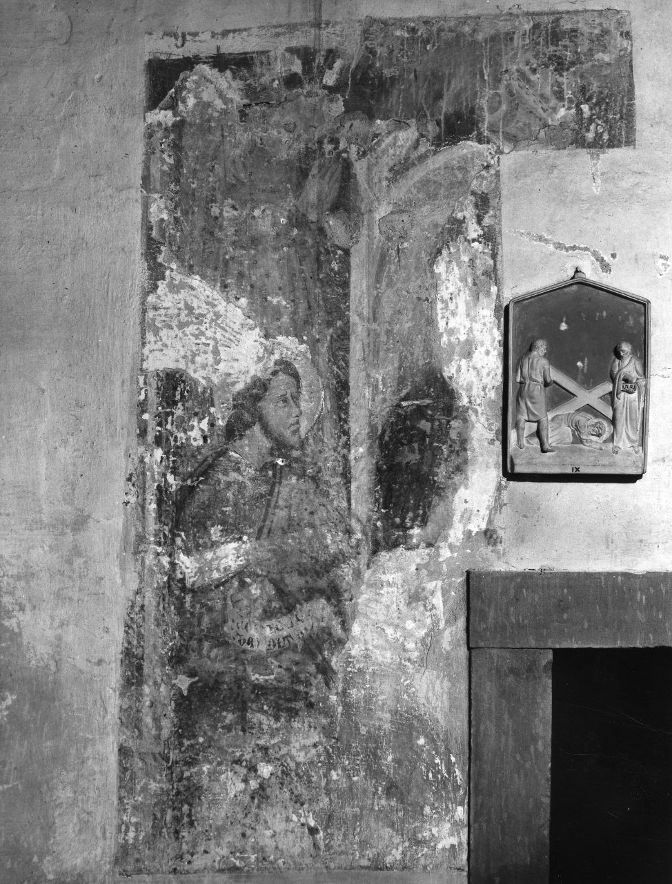 angelo e santo (dipinto) - ambito toscano (seconda metà sec. XIV)