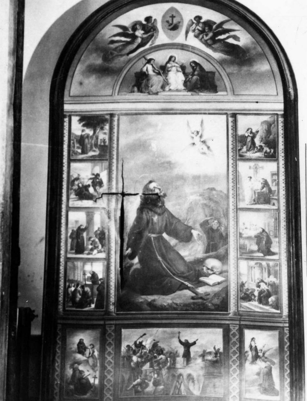 episodi della vita di San Francesco d'Assisi (dipinto) di Folchi Ferdinando (sec. XIX)