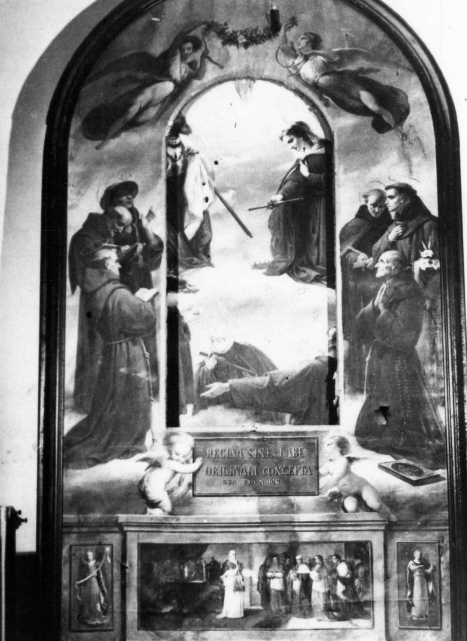 Immacolata Concezione e santi (dipinto) di Folchi Ferdinando (sec. XIX)
