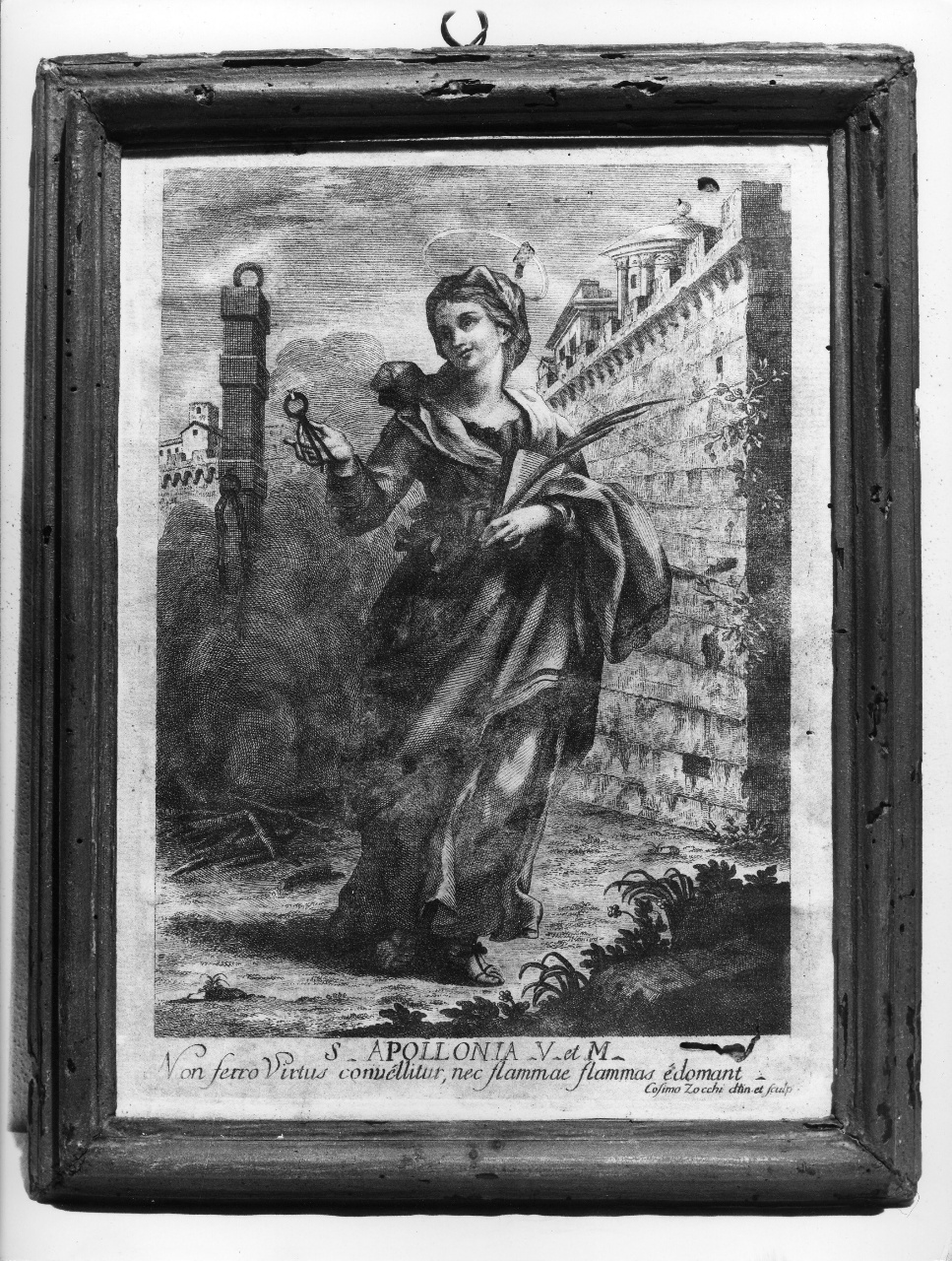Sant'Apollonia (stampa) di Zocchi Cosimo (attribuito) (sec. XVIII)