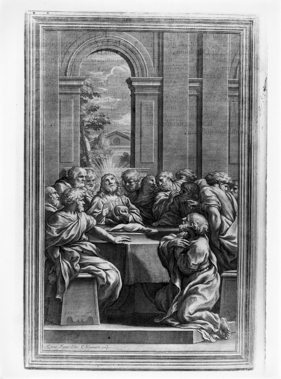 ultima cena (stampa) di Bloemaert Cornelis, Ferri Ciro (sec. XVII)