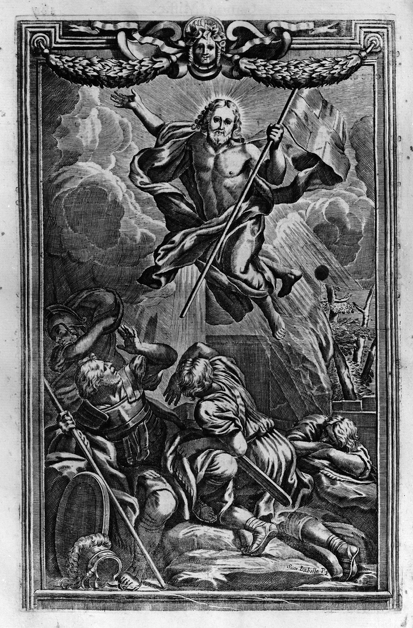 resurrezione di Cristo (stampa) di Piccini Elisabetto detta Suor Isabella (secc. XVII/ XVIII)