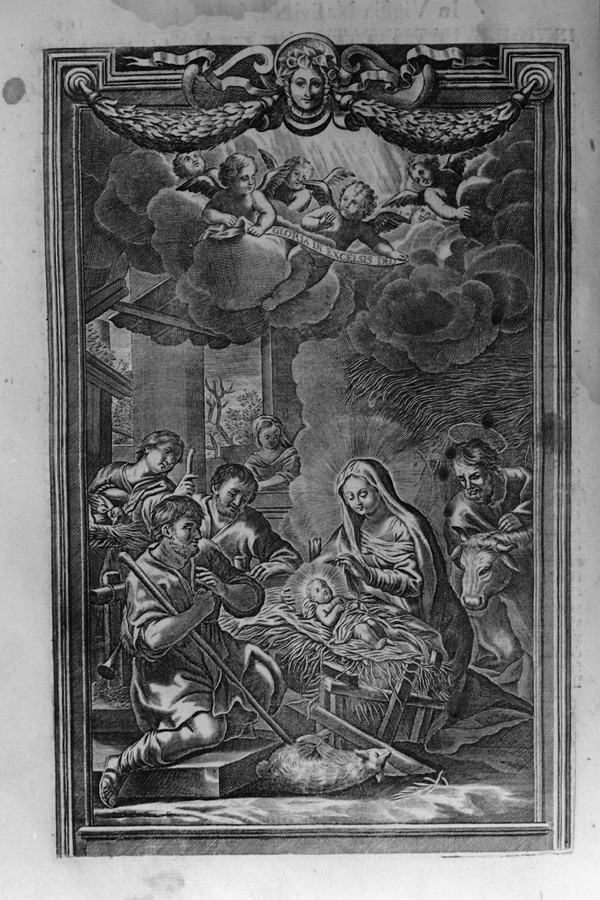 adorazione dei pastori (stampa) di Piccini Elisabetto detta Suor Isabella (secc. XVII/ XVIII)
