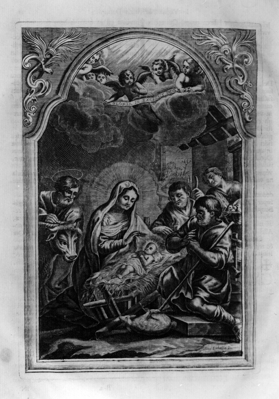 adorazione dei pastori (stampa) di Piccini Elisabetto detta Suor Isabella (secc. XVII/ XVIII)