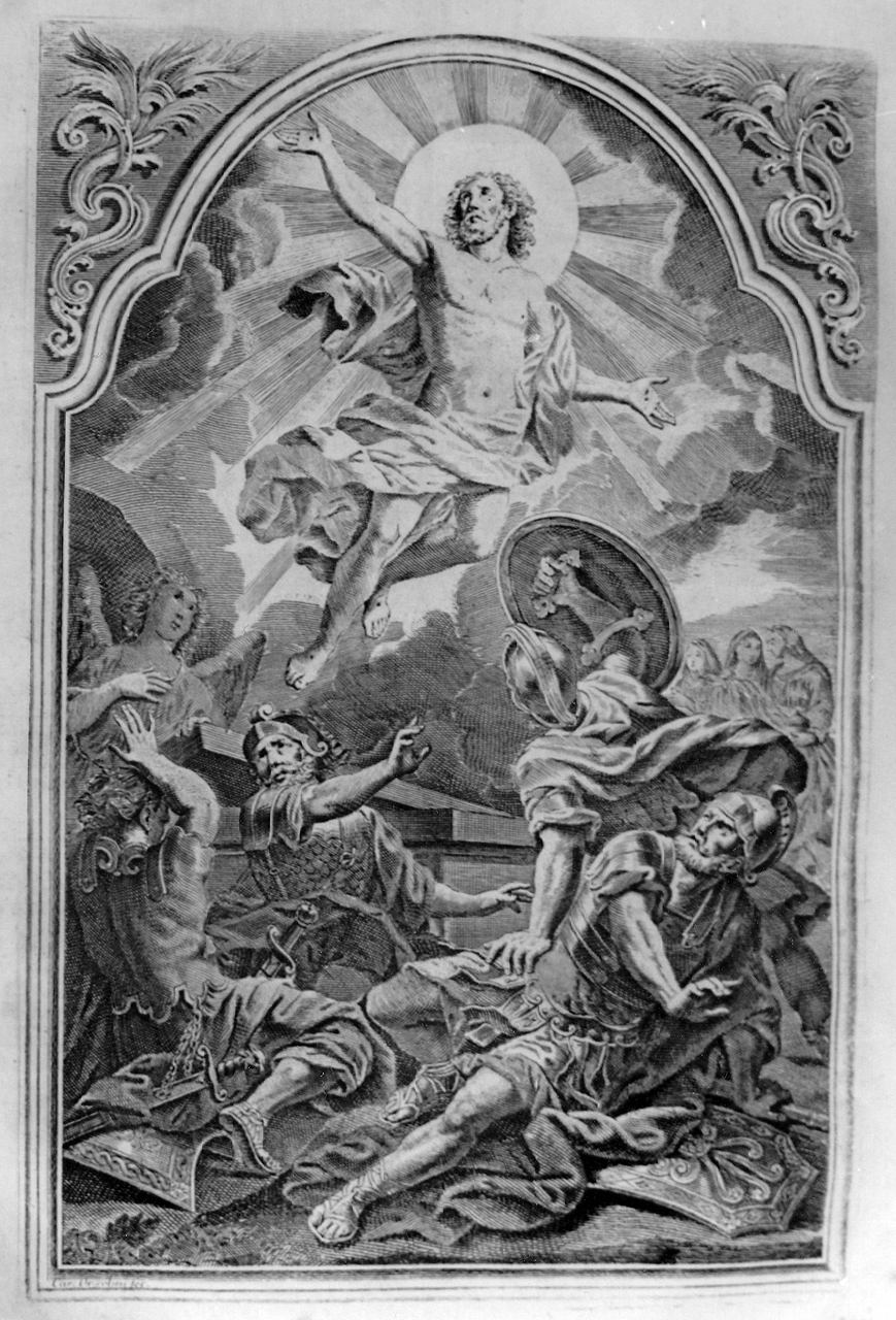 resurrezione di Cristo (stampa) di Orsolini Carlo (sec. XVIII)