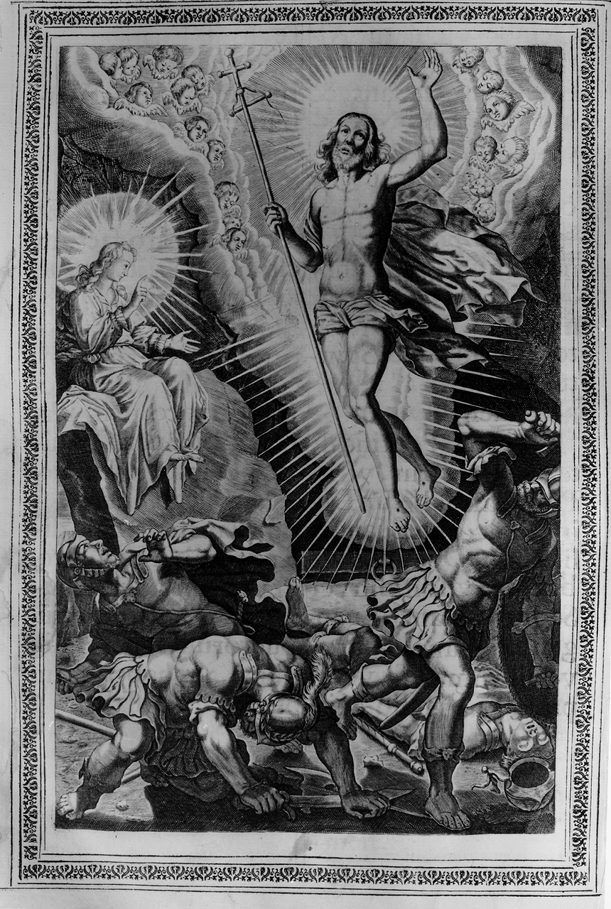 resurrezione di Cristo (stampa) di Piccini Giacomo (sec. XVII)