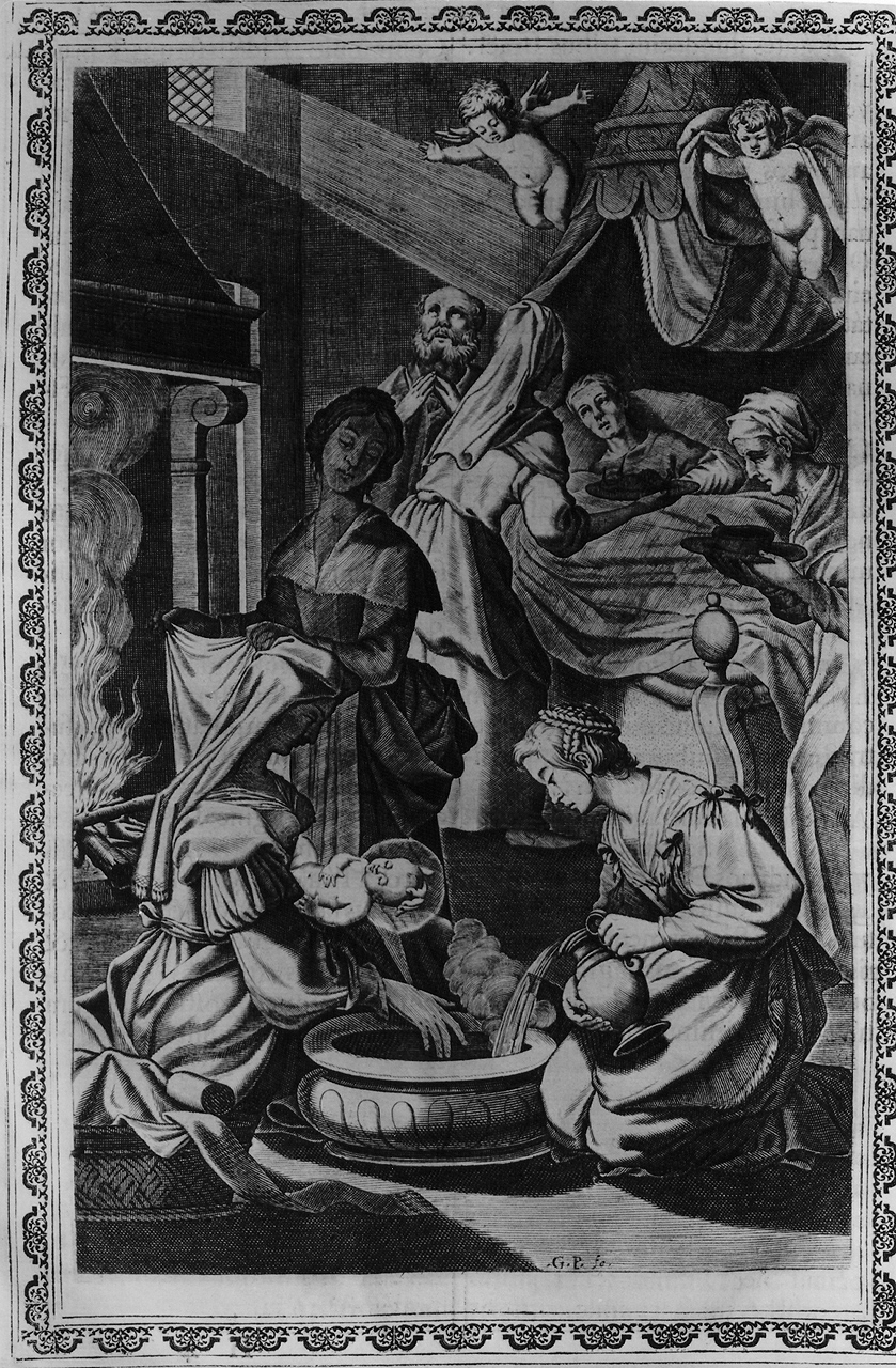 nascita di Maria Vergine (stampa) di Piccini Giacomo (sec. XVII)