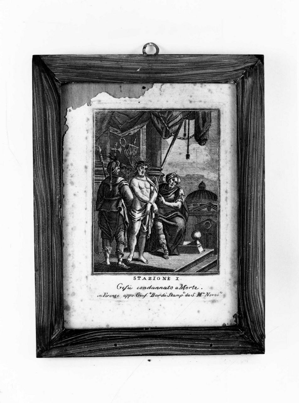 stazione I: Gesù condannato a morte (stampa) - ambito fiorentino (secc. XVIII/ XIX)