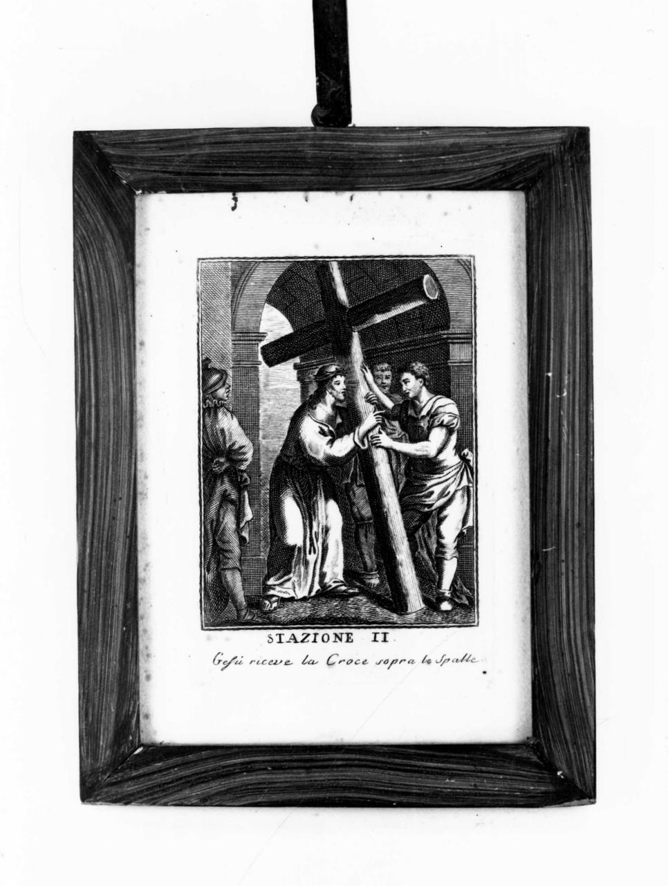 stazione II: Gesù caricato della croce (stampa) - ambito fiorentino (secc. XVIII/ XIX)