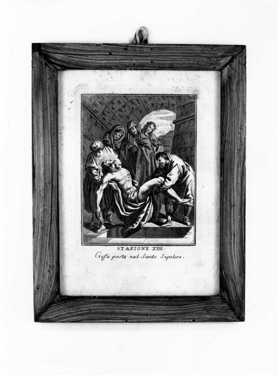 stazione XIV: Gesù deposto nel sepolcro (stampa) - ambito fiorentino (secc. XVIII/ XIX)