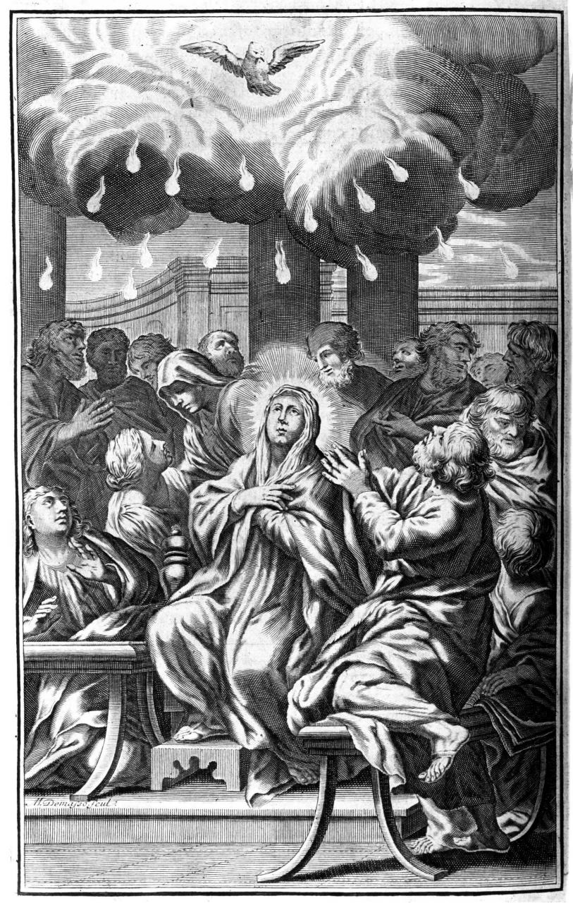 Pentecoste (stampa) di Demasso Michel-Francois (sec. XVIII)