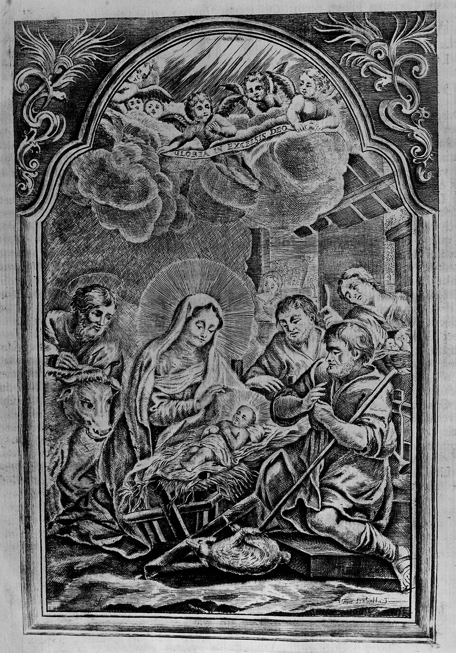 adorazione dei pastori (stampa) di Piccini Elisabetto detta Suor Isabella (primo quarto sec. XVIII)