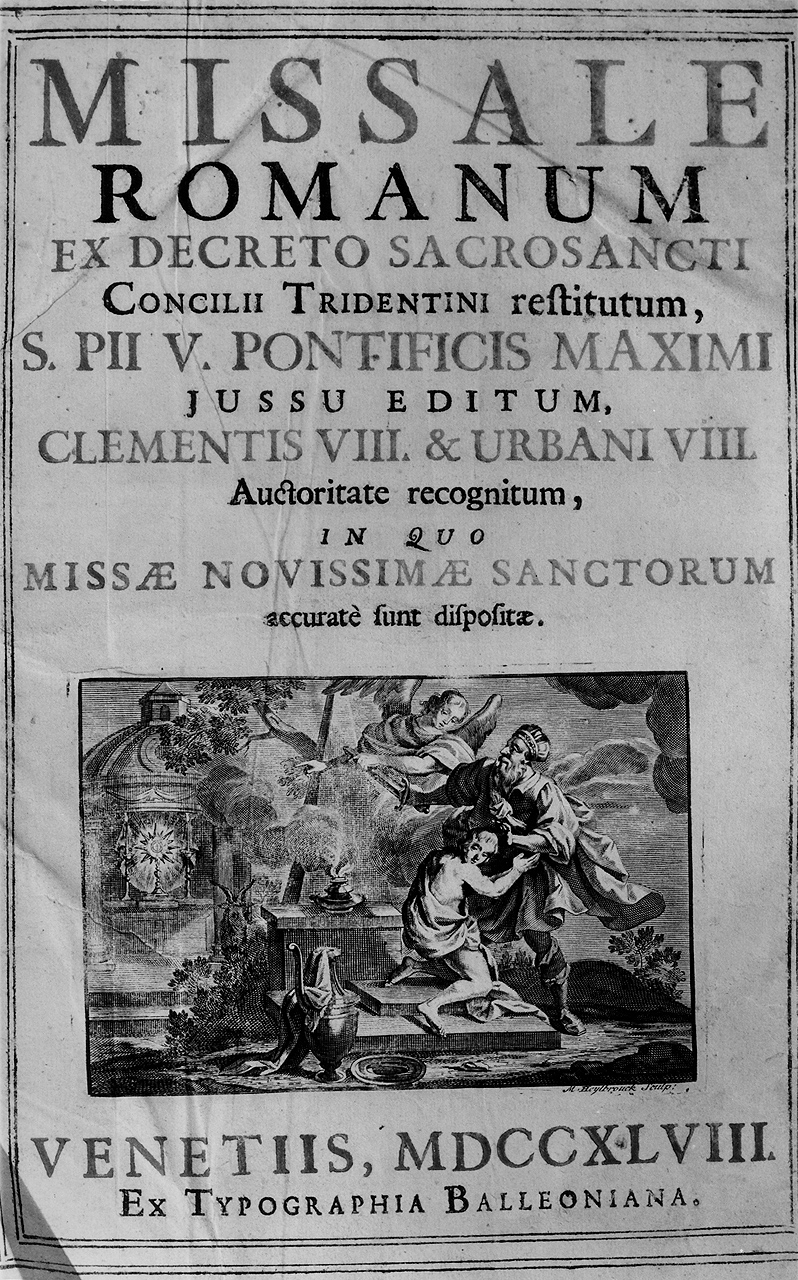 sacrificio di Isacco (stampa) di Heylbrouck Michael (primo quarto sec. XVIII)