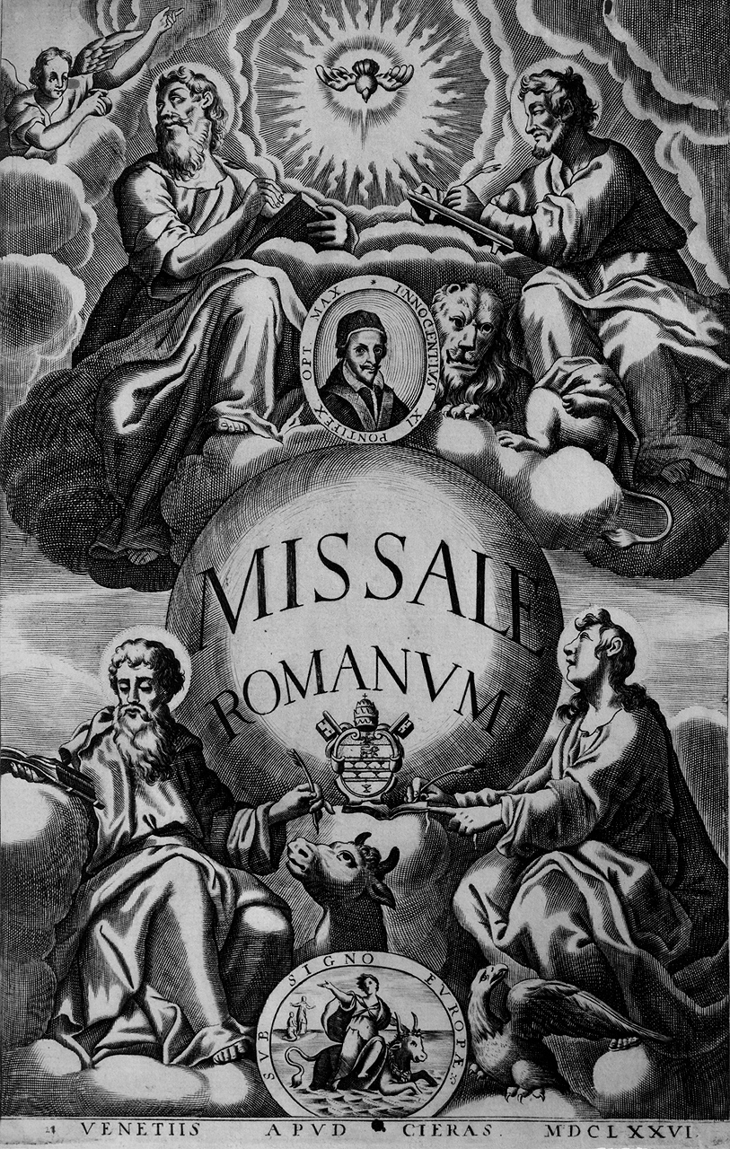 quattro evangelisti (stampa) di Piccini Elisabetto detta Suor Isabella (sec. XVII)