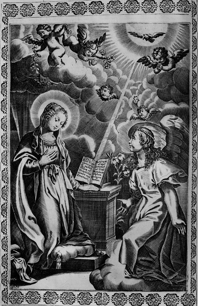 Annunciazione (stampa) di Piccini Elisabetto detta Suor Isabella (sec. XVII)
