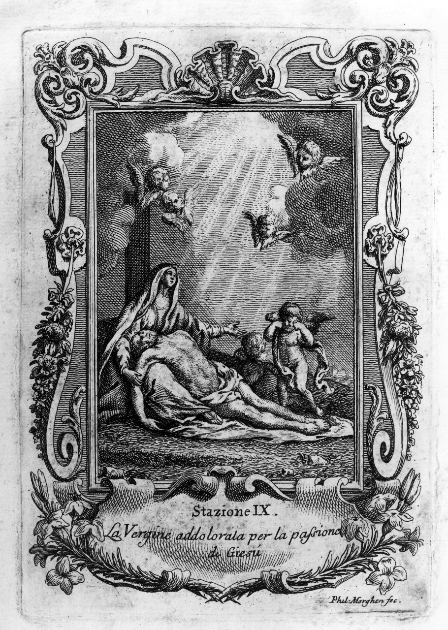 Pietà (stampa, serie) di Morghen Antonio (terzo quarto sec. XVIII)