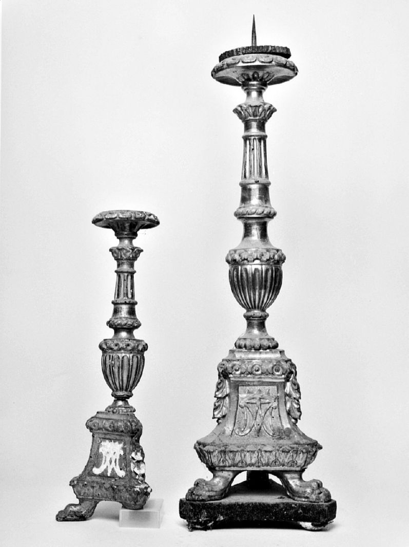 motivi decorativi vegetali (candeliere d'altare, serie) - bottega toscana (sec. XVIII)