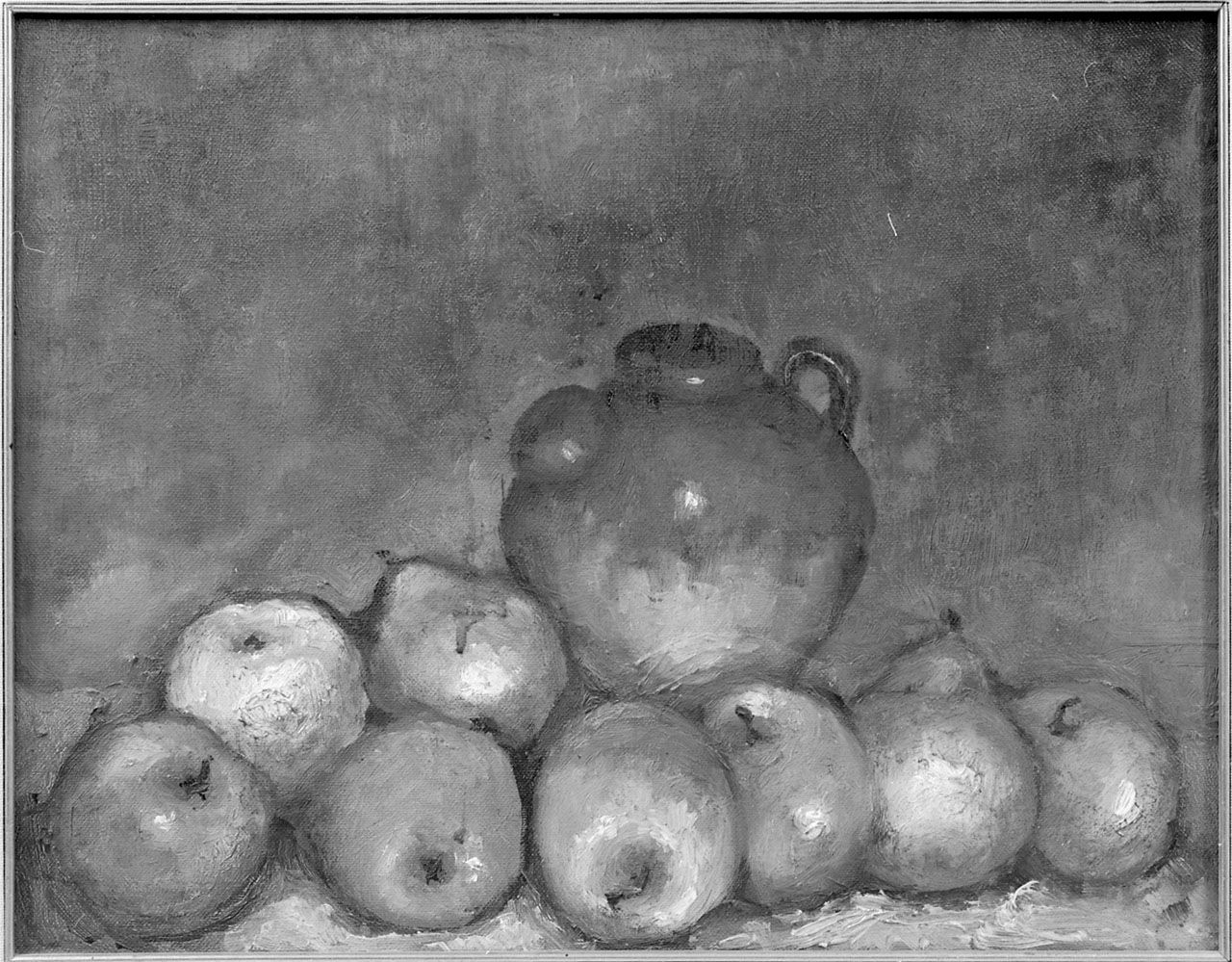 natura morta con frutta (dipinto, opera isolata) di Bartalucci (terzo quarto sec. XX)