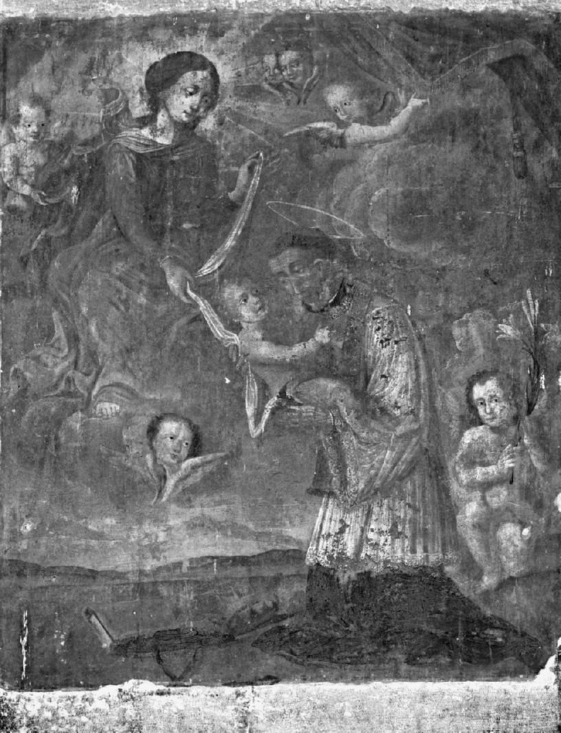 apparizione della Madonna con Bambino a Sant'Antonio da Padova (dipinto) - ambito senese (sec. XVIII)