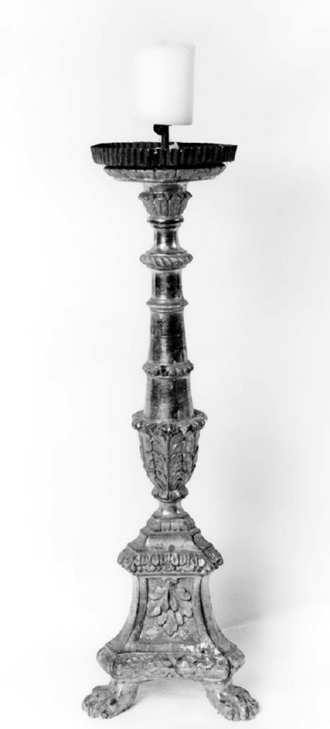motivi decorativi vegetali (candeliere d'altare, serie) - bottega toscana (sec. XIX)