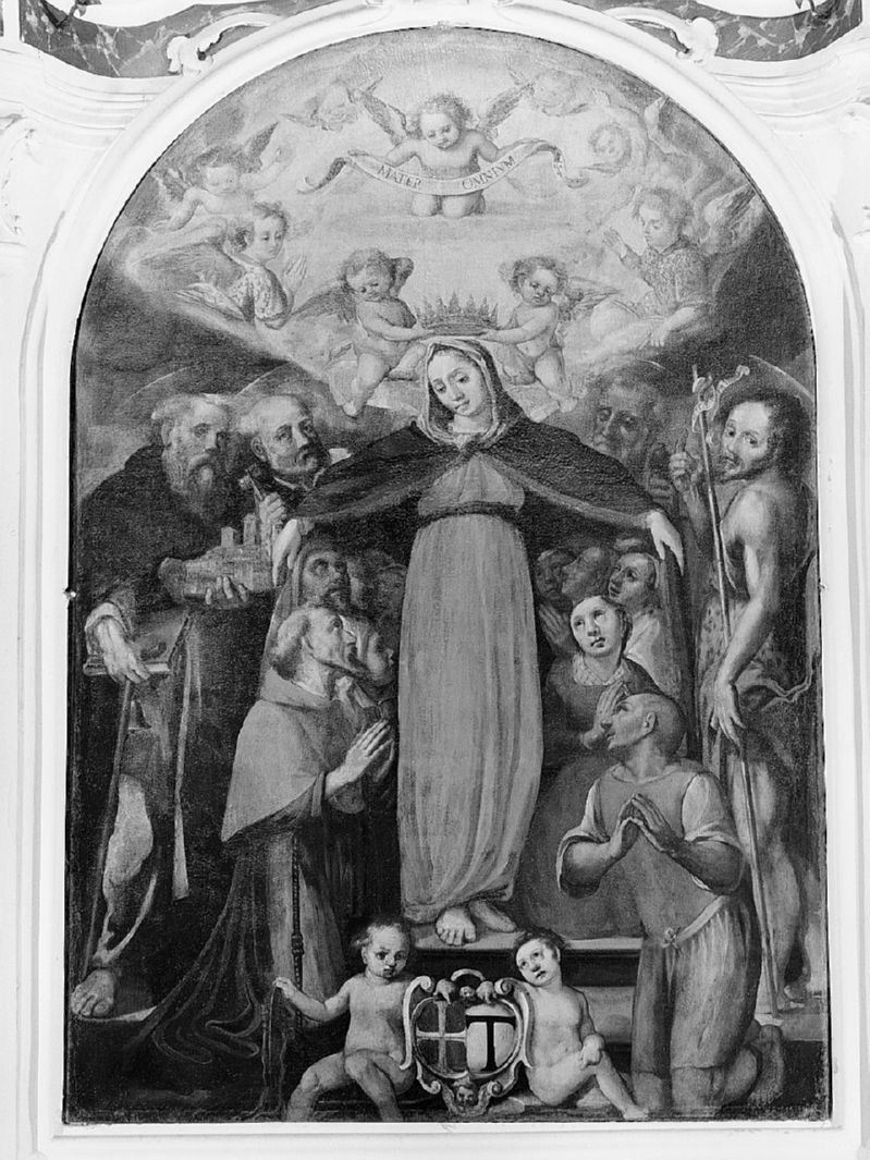 Madonna della Misericordia con Santi (dipinto) - ambito senese (inizio sec. XVII)