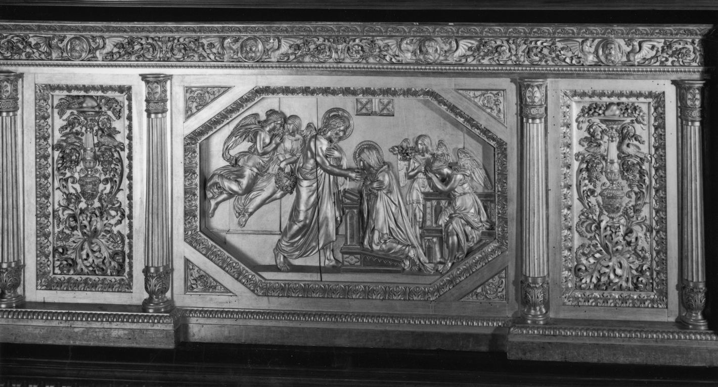 Santa Caterina da Siena tocca le piaghe di Cristo (paliotto - a pannello piano) di Manetti Antonio (prima metà sec. XIX)