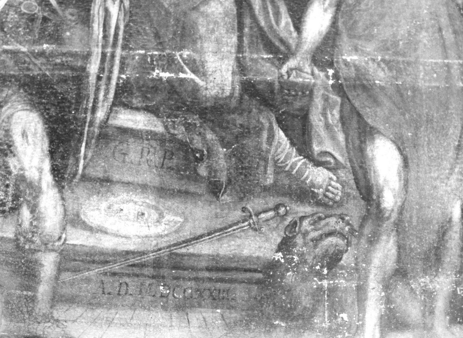 San Rocco, Santa Lucia e San Girolamo (dipinto) - bottega toscana (sec. XVIII)