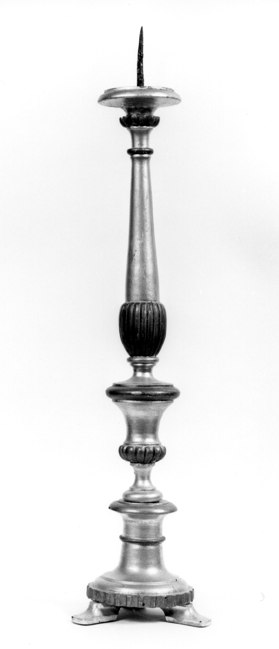 candelabro, serie - bottega senese (ultimo quarto sec. XIX)