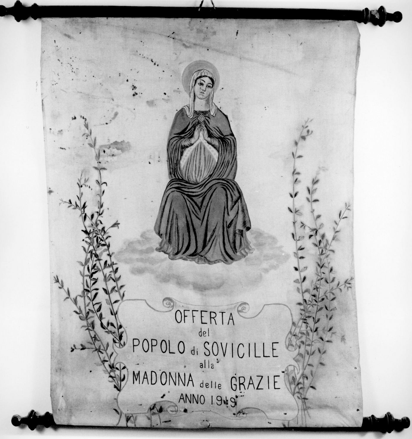 Madonna orante (stendardo processionale) - manifattura toscana (sec. XX)