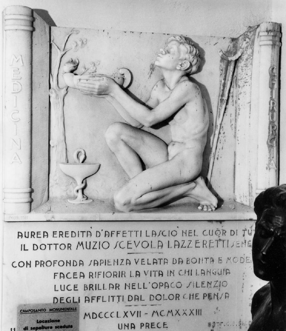 allegoria della medicina e chirurgia (monumento funebre) di Corsini Fulvio (sec. XX)