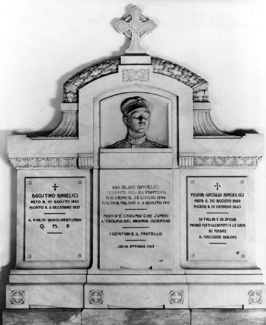 ritratto di Aldo Angelici (monumento funebre) di Sguazzini Luigi (sec. XX)