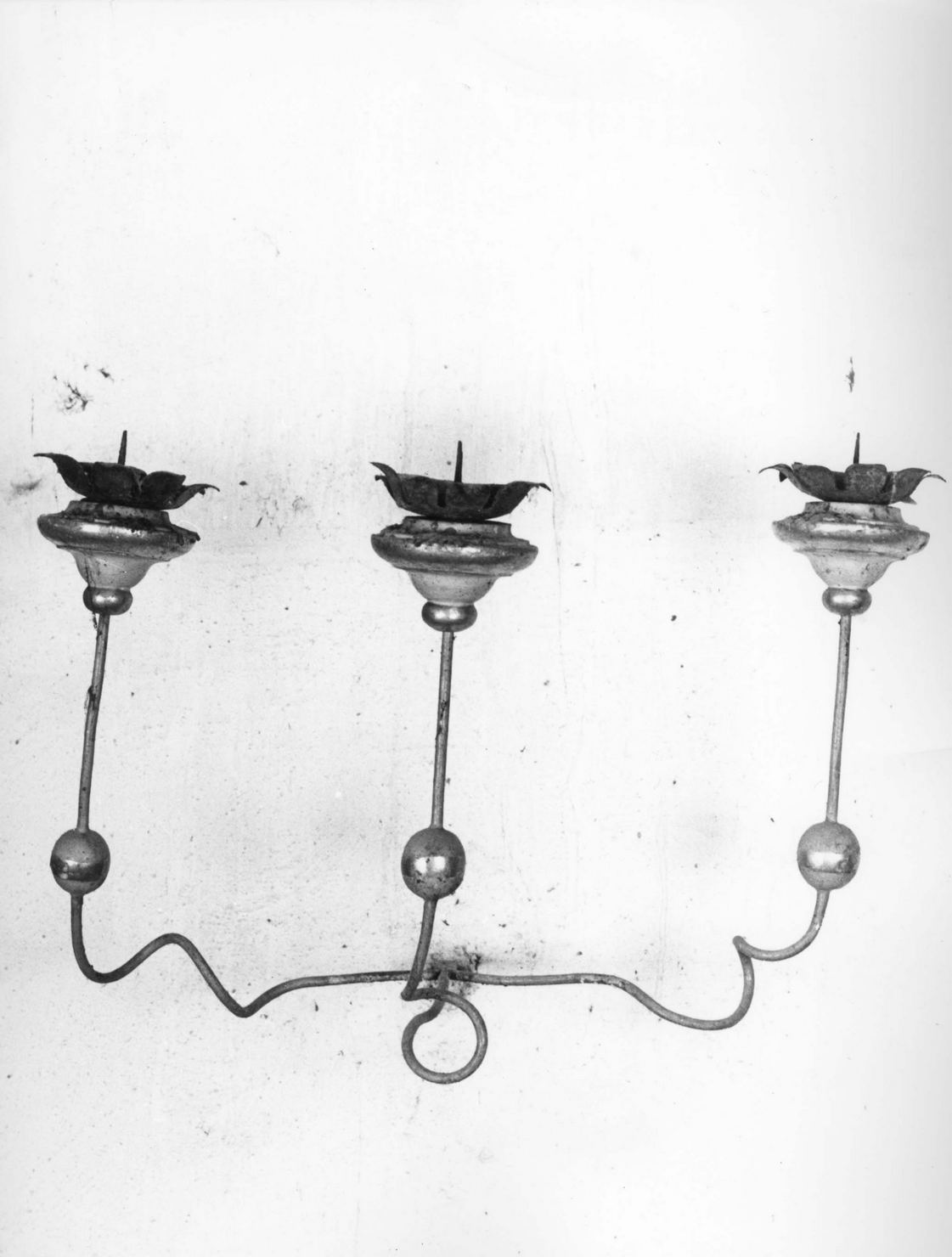 candeliere da parete, serie - bottega senese (metà sec. XIX)