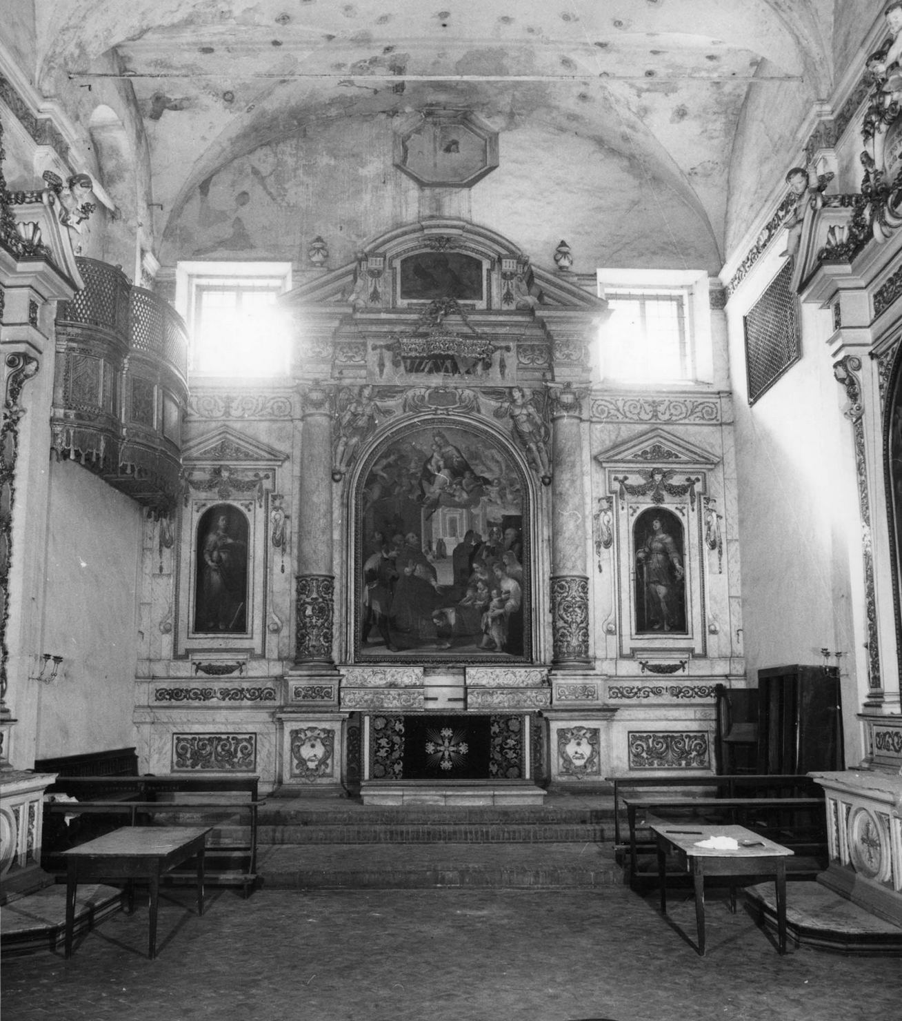 altare maggiore - bottega senese (prima metà sec. XVIII)