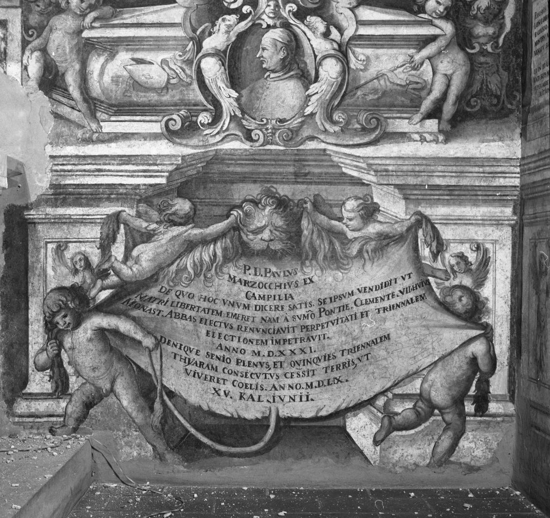 cartiglio (dipinto) di Nasini Francesco (attribuito) (terzo quarto sec. XVII)