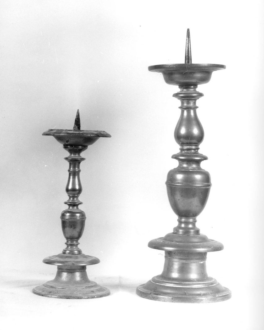candeliere, serie - bottega toscana (prima metà sec. XVII)