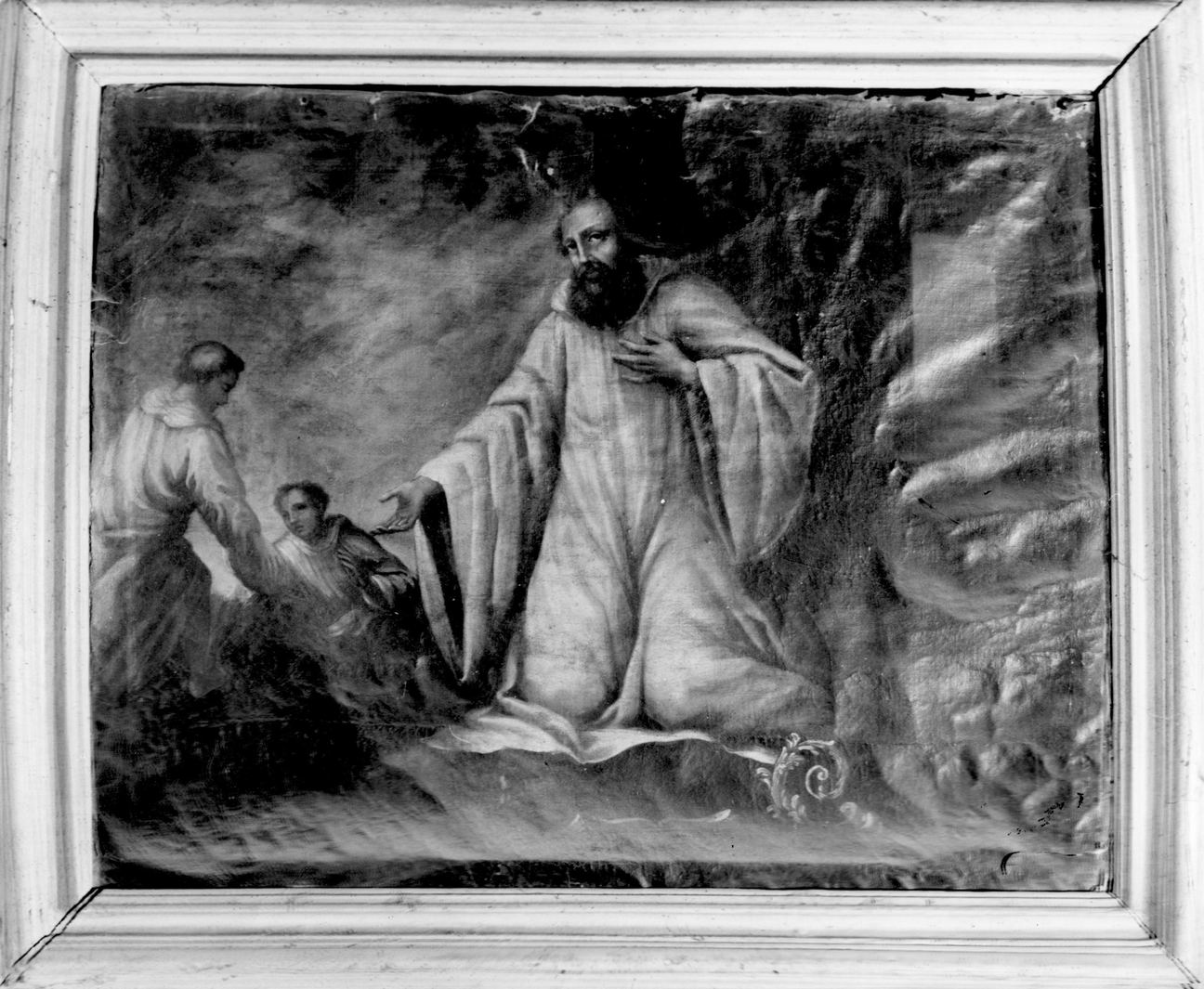 San Benedetto invia San Mauro a salvare San Placido (dipinto) - ambito toscano (sec. XVII)