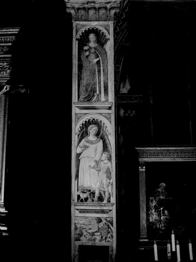 Santa Fina, San Raffaele Arcangelo e Tobiolo (dipinto) di Benozzo di Lese detto Benozzo Gozzoli (attribuito) (sec. XV)