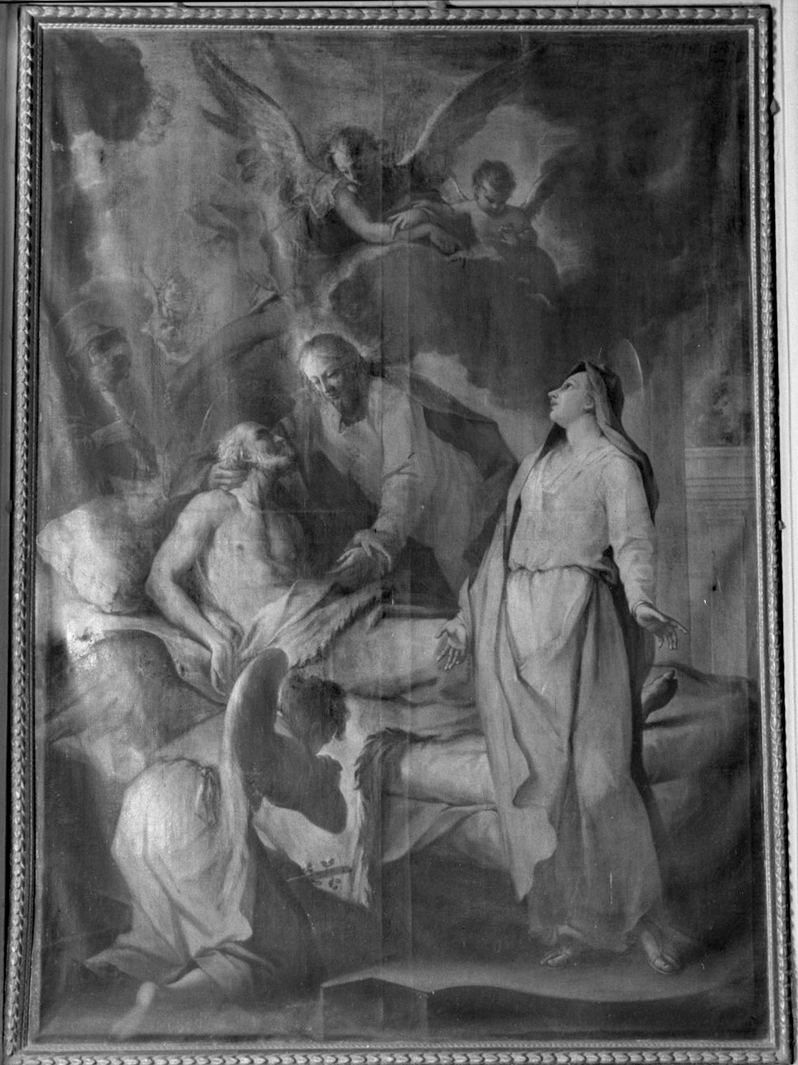 morte di San Giuseppe (dipinto) di Nasini Apollonio (attribuito) (sec. XVIII)