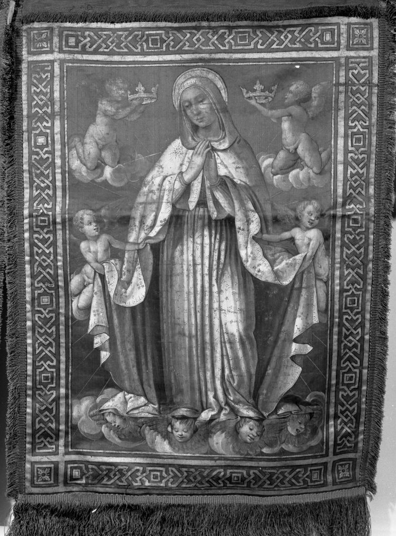 assunzione della Madonna (lambrecchino di baldacchino, elemento d'insieme) di Cini Giovanni di Lorenzo (attribuito) (sec. XVI)