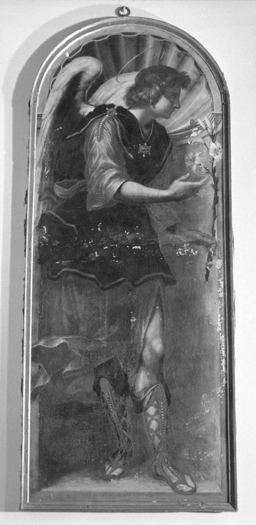 angelo annunciante (dipinto, elemento d'insieme) di Casolani Ilario (attribuito) (prima metà sec. XVII)