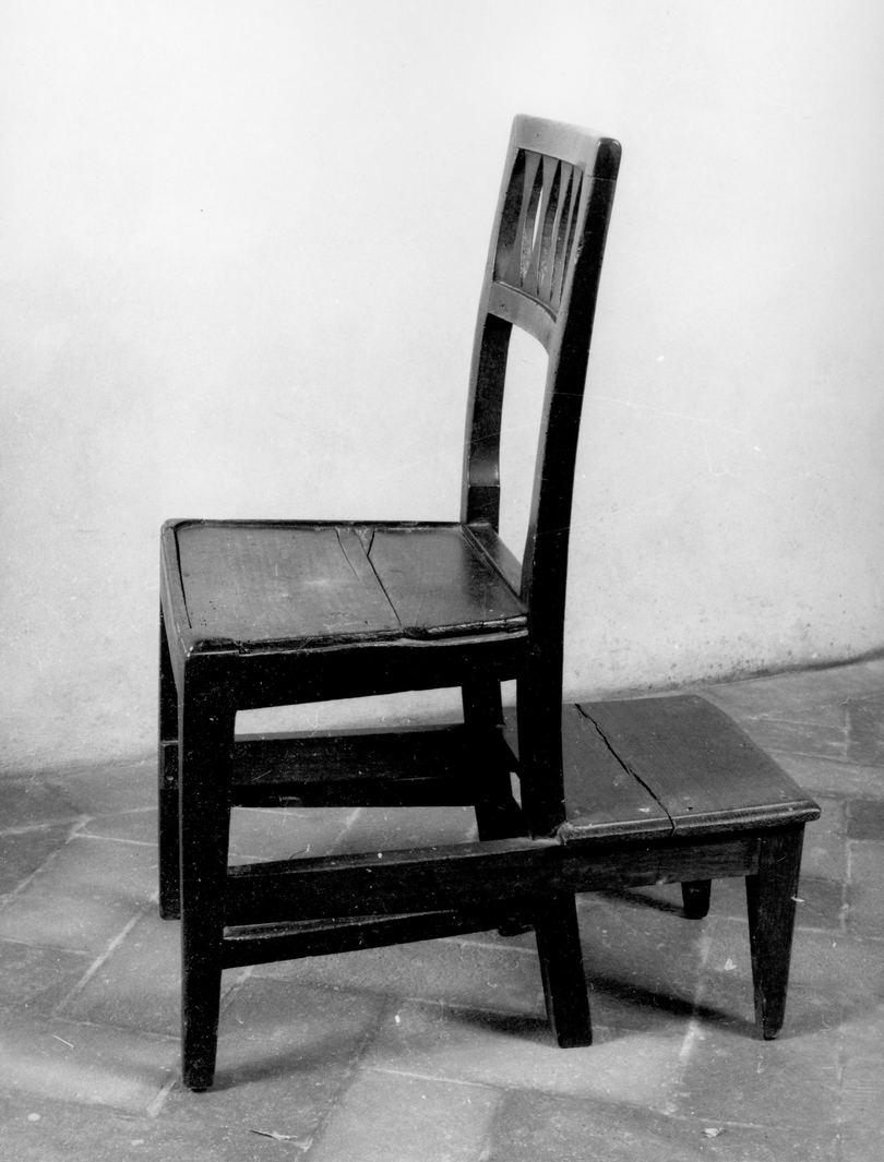 sedia con inginocchiatoio - bottega toscana (seconda metà sec. XIX)