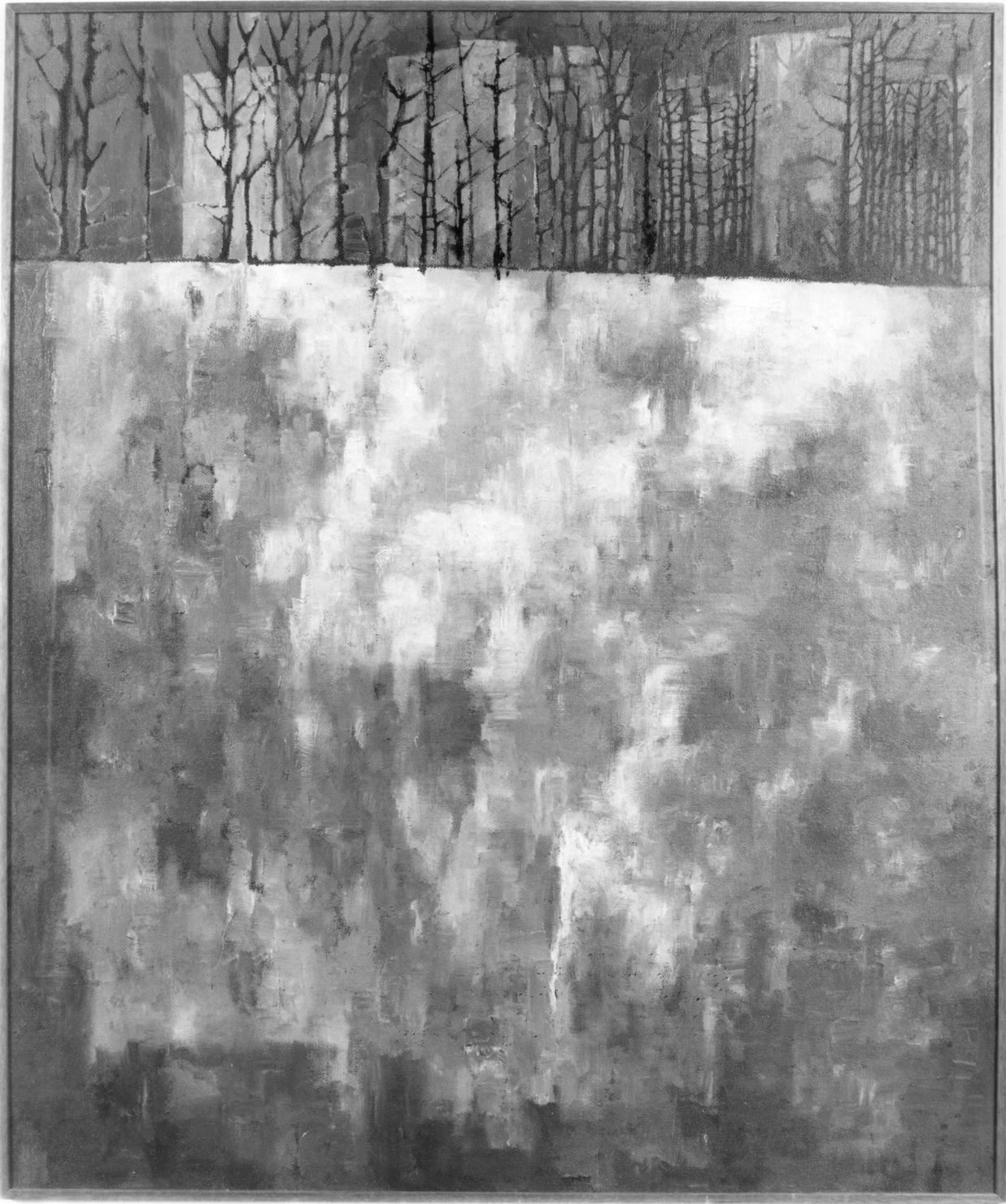 paesaggio con alberi (dipinto) - ambito italiano (seconda metà sec. XX)