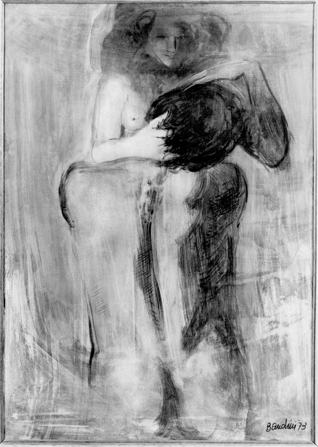 Al di sopra, scena erotica (dipinto) di Bandini Sirio (sec. XX)