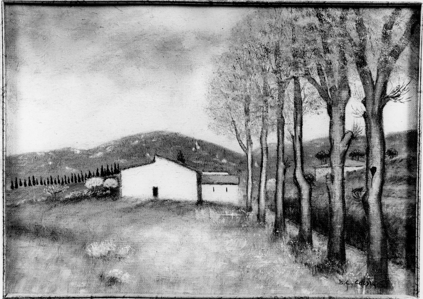 paesaggio rurale (dipinto) di Corsi Claudia (sec. XX)