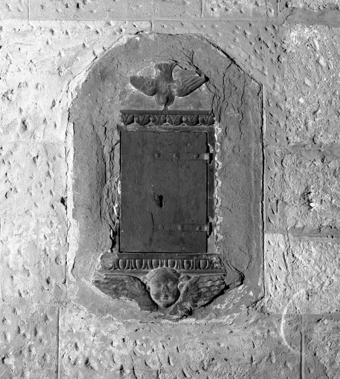 colomba dello Spirito Santo (tabernacolo murale) - manifattura toscana (fine/inizio secc. XV/ XVI)
