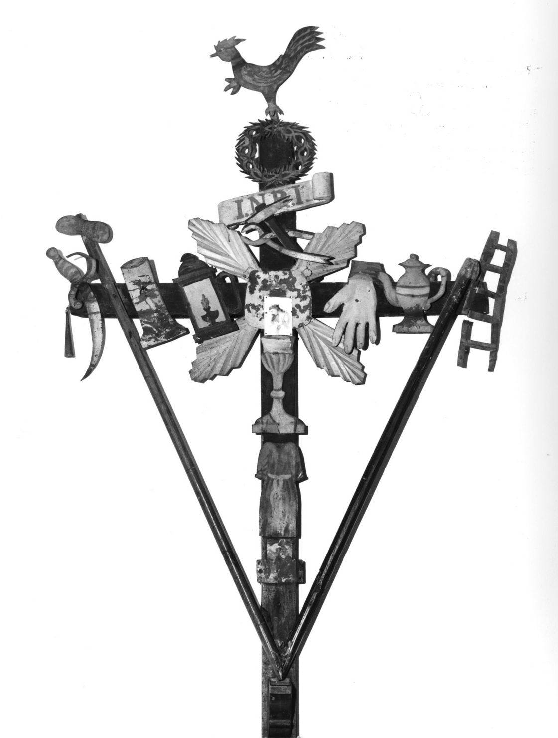 croce penitenziale, opera isolata - bottega toscana (sec. XIX)