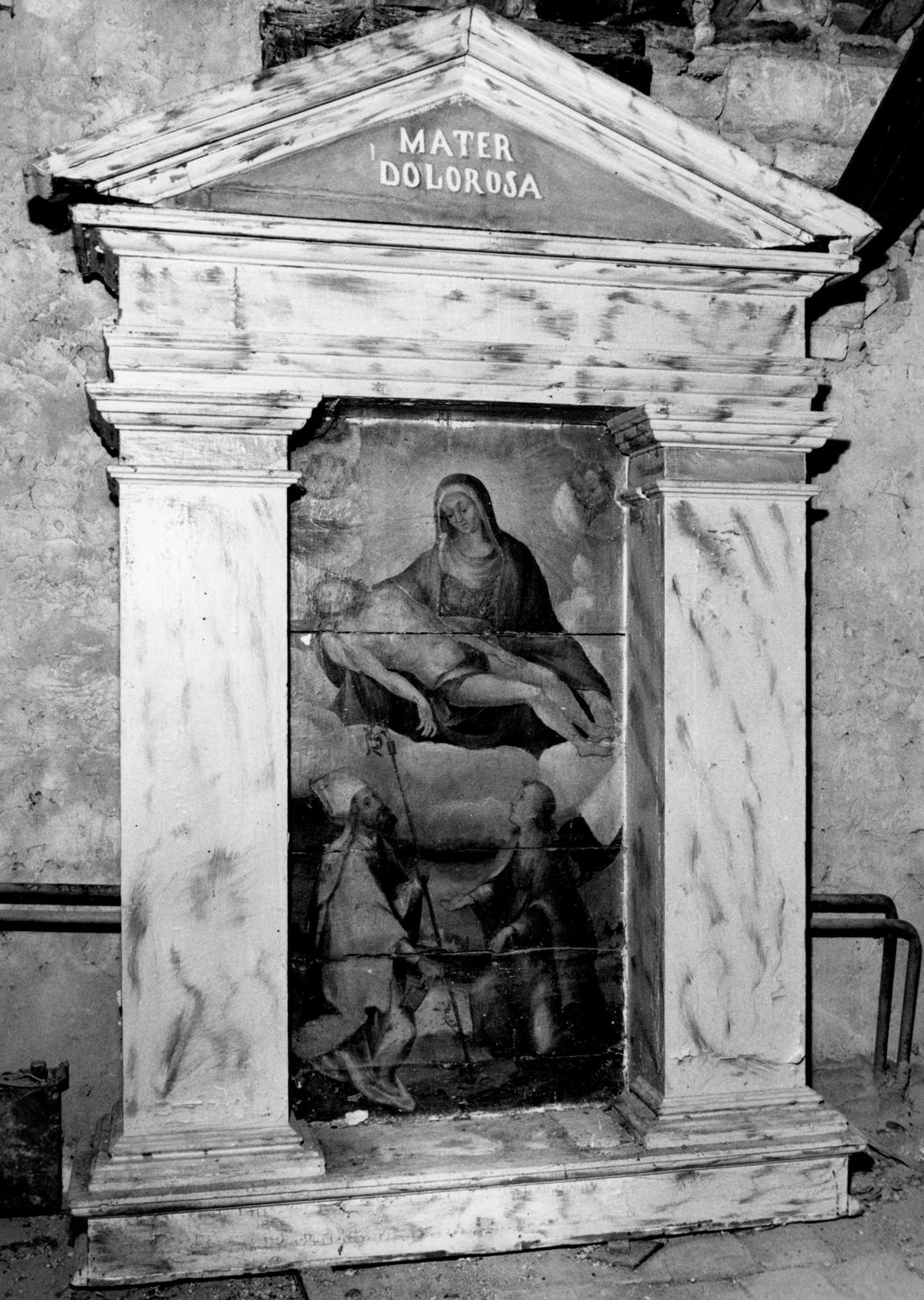 compianto sul Cristo morto, San Biagio e Sant'Ansano (macchina processionale, opera isolata) - bottega toscana (prima metà sec. XVII)