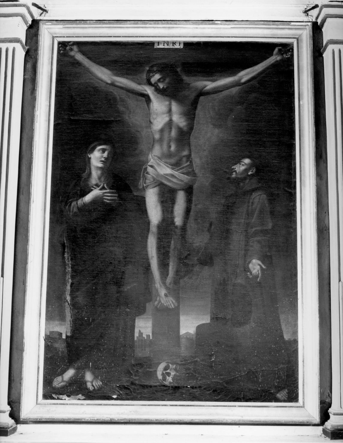 crocifissione di Cristo con la Madonna e santi (dipinto) - ambito fiorentino (sec. XVIII)