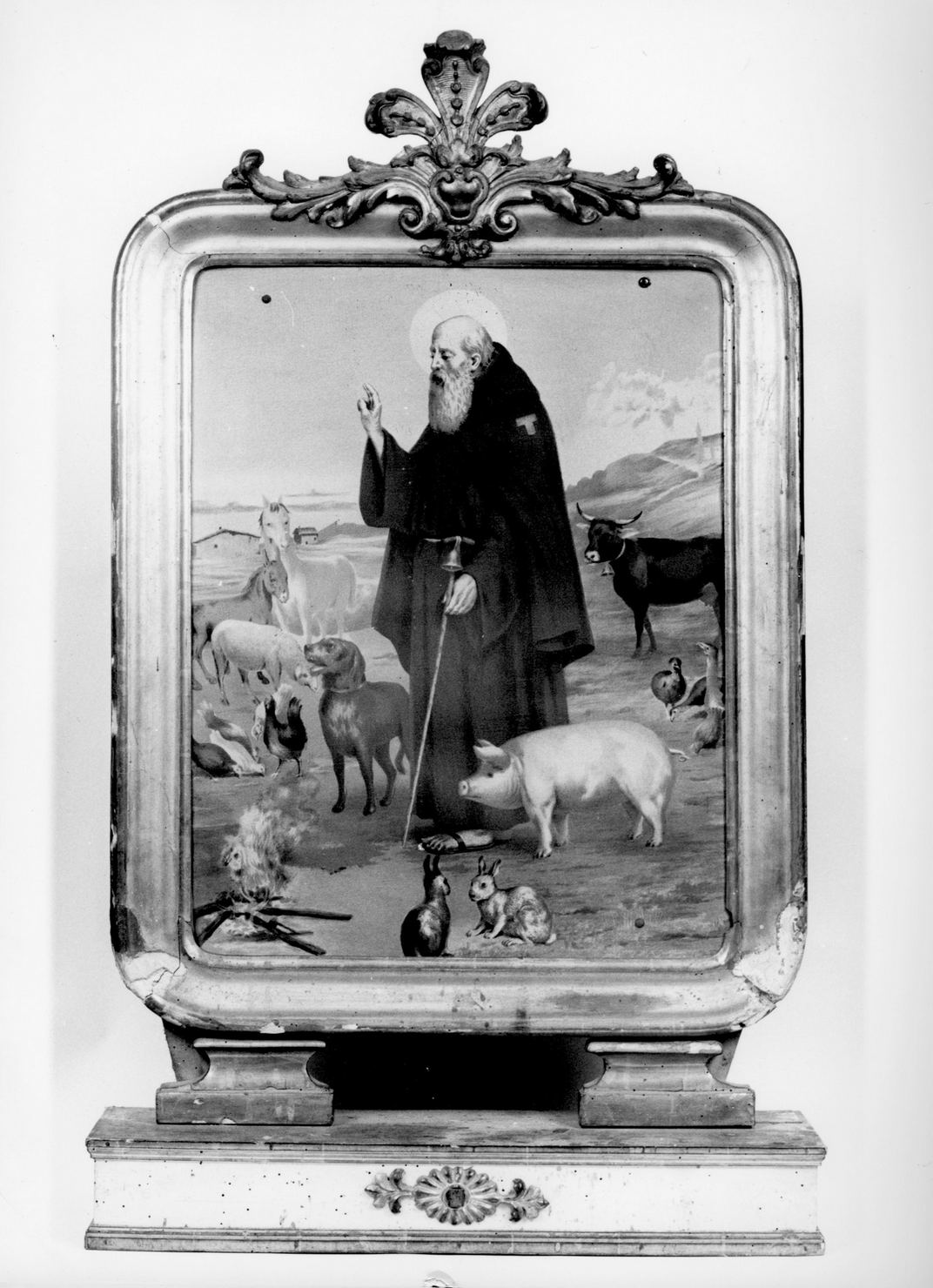 Sant'Antonio Abate benedice gli animali (dipinto) - ambito toscano (prima metà sec. XIX)