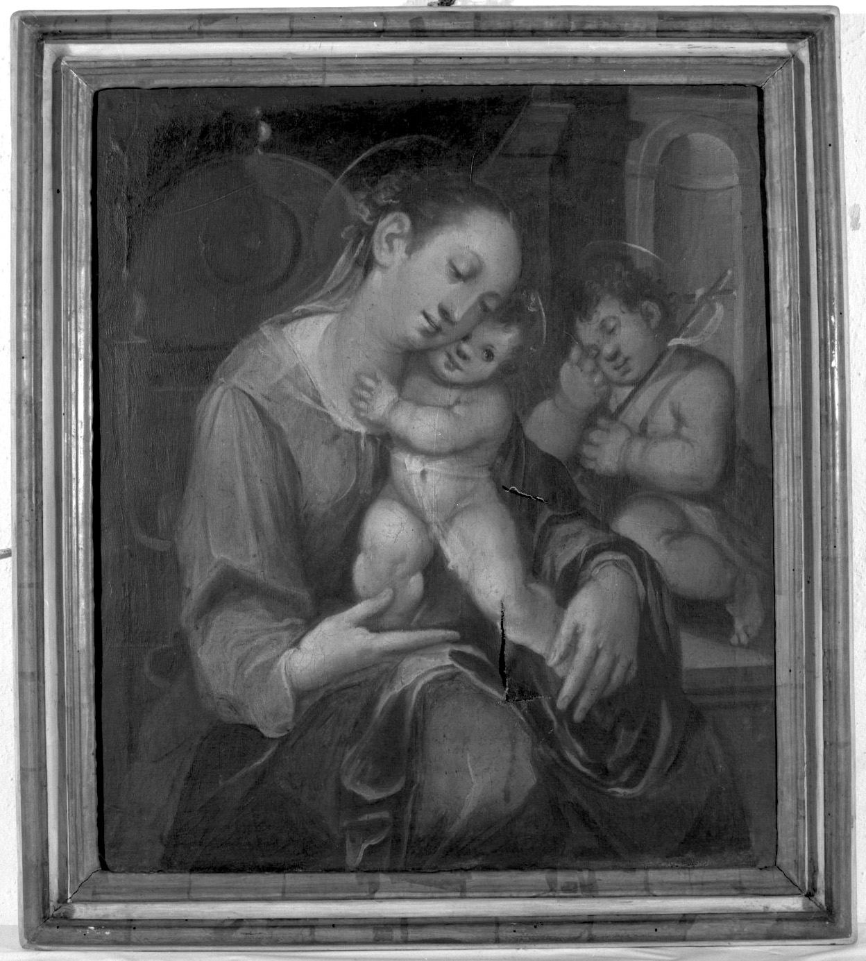 Madonna con Bambino e San Giovannino (dipinto) - ambito senese (fine/inizio secc. XVI/ XVII)